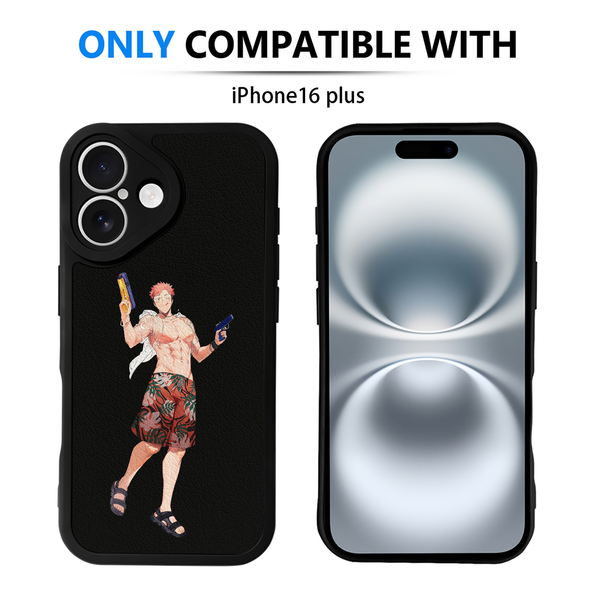 （画像用） 呪術廻戦 Jujutsu Kaisen 【iPhone 16シリーズ対応】シリコンスマホケース（レザー調） 材質：シリコン